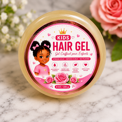 Kids Hair Gel – Strong Hold & Curl Definition (8 oz)