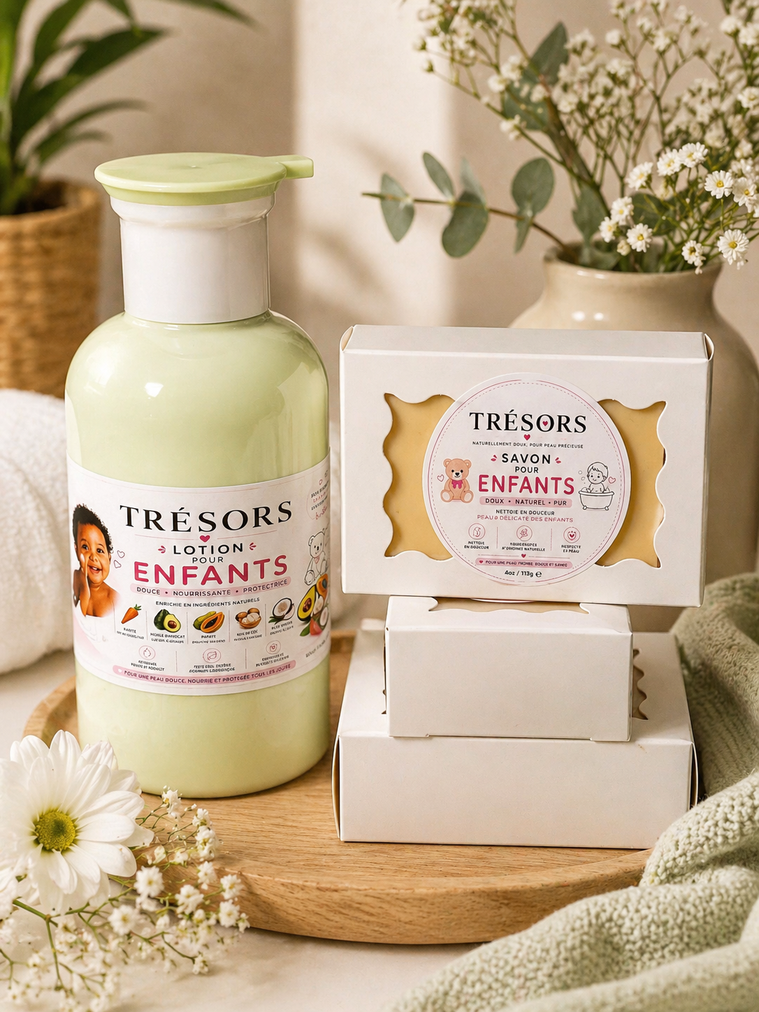 Trio Savons + Lotion Enfant (10.14 oz)