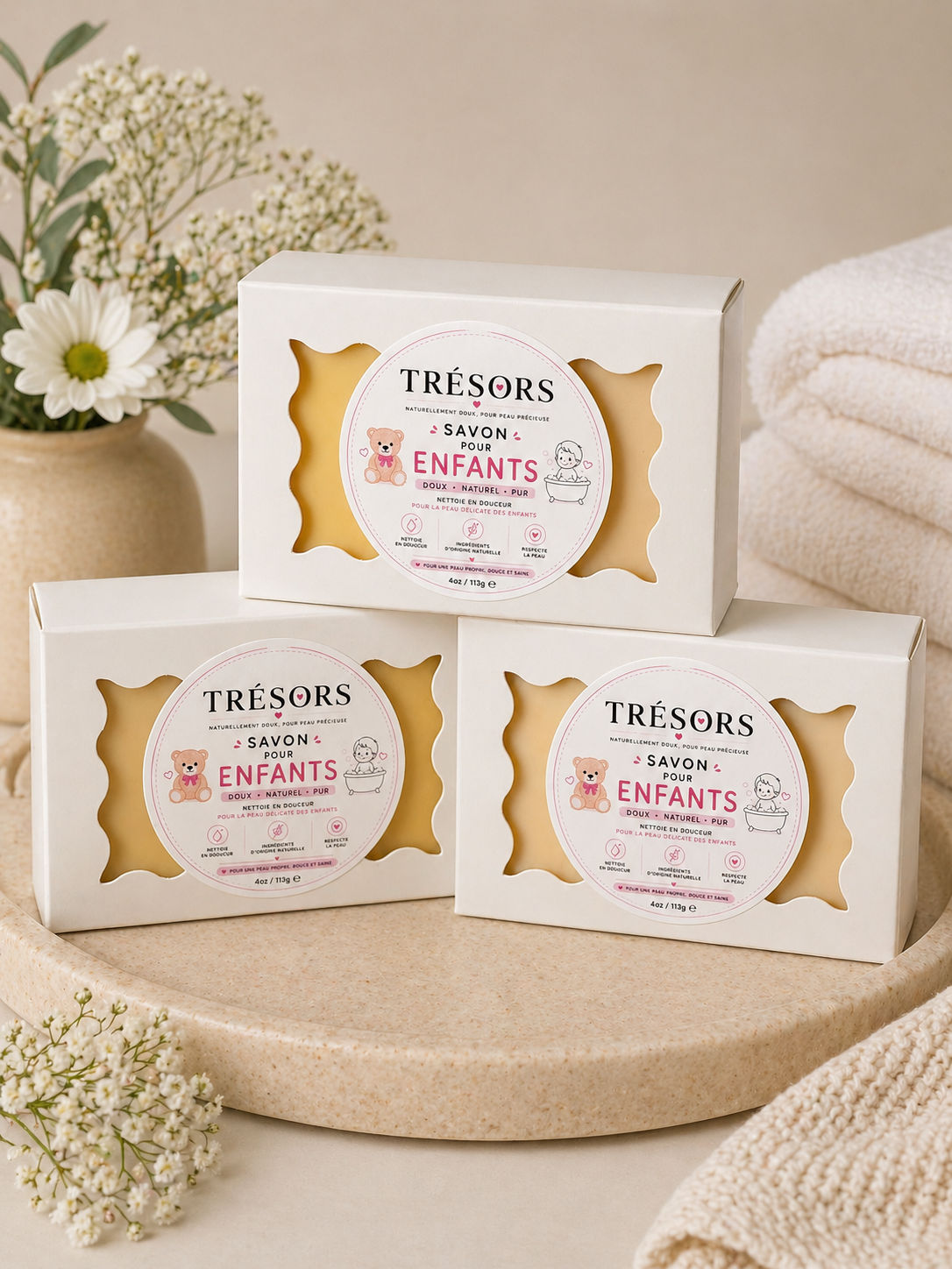 Trio Savons + Lotion Enfant (10.14 oz)